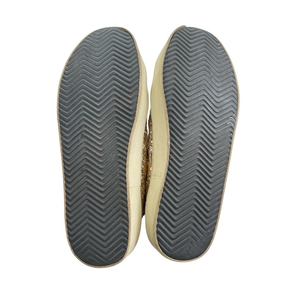 Golden Goose Gold Suede Glitters Star Patch Lace Up Round Toe Sneakers Shoes 10 - Picture 4 of 9